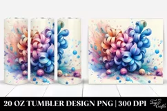 Abstract Pastel Stained Hyacinth 20 Oz Tumbler Product Image 1