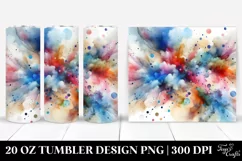 Colorful Watercolor Particles | 20 oz Tumbler Product Image 1