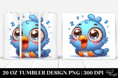 Colorful Baby Pigeon Sleeping with Big Eyes | 20 Oz Tumbler Product Image 1