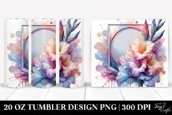 Abstract Shiny Gladiolus Frame,Watercolor Splash 20 Oz Product Image 1