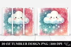 Vibrant Cloud with Snowflakes | 20 Oz Tumbler Product Image 1