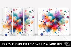 Colorful Watercolor Particles | 20 oz Tumbler Product Image 1