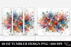 Colorful Watercolor Particles | 20 oz Tumbler Product Image 1
