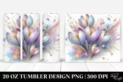 Shiny Crocus Clipart, Transparent 20 Oz Tumbler Product Image 1
