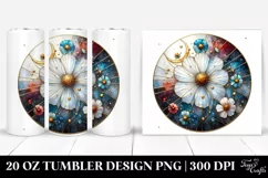 Stained Cosmos with Gold | 20 Oz Tumbler Product Image 1