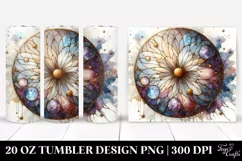 Stained Cosmos with Gold | 20 Oz Tumbler Product Image 1
