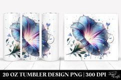 20 Oz Tumbler Sublimation | Shiny Morning Glory with Product Image 1