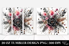 Colorful Black Watercolor Background | 20 oz Tumbler Product Image 1