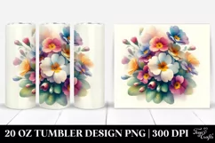 Colorful Primrose Bouquet | 20 Oz Tumbler Product Image 1