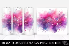 Colorful Magenta Gliterry Background | 20 oz Tumbler Product Image 1