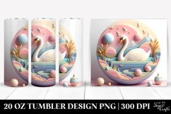 Pastel Scene with Swan Clipart Product Image 1