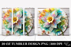Colorful Narcissus with Floral Swirls | 20 Oz Tumbler Product Image 1