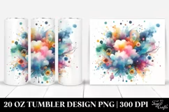 Colorful Watercolor Splash | 20 Oz Tumbler Product Image 1