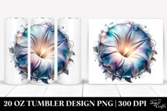 Abstract Shiny Morning Glory Watercolor Tumbler Product Image 1