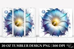 Abstract Shiny Morning Glory Watercolor Tumbler Product Image 1