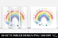 Colorful Pastel Rainbow Whimsical Flowers Baby Macaw | 20 Oz Product Image 1