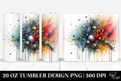 Colorful Watercolor Particles | 20 oz Tumbler Product Image 1