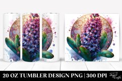 Detailed Stained Hyacinth Shiny Metallic Tumbler Product Image 1