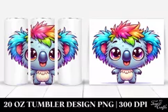 Crazy Small Baby Koala Cartoon Colorful | 20 Oz Tumbler Product Image 1