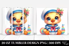 Small Baby Duckling Sailor Suit Watercolor | 20 Oz Tumbler Product Image 1