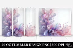 Abstract Pastel Lilac Clipart, Transparent 20 Oz Tumbler Product Image 1