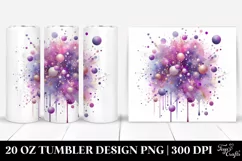 Colorful Purple Watercolor Particles with Glitery Texture | Product Image 1