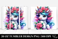 Baby Unicorn Model Pose 20 Oz Tumbler Product Image 1