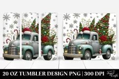 Whimsical Christmas Truck Clipart Product Image 1