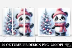 Cute Baby Panda Made Christmas Tree, High-Res 20 Oz Tumbler Product Image 1