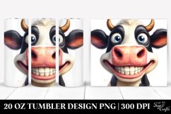 Funny Cow Portrait with Big Smile | 20 Oz Tumbler Product Image 1
