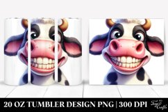 Funny Cow Portrait with Big Smile | 20 Oz Tumbler Product Image 1