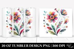 Watercolor Flowers Wimsicall Colorfull | 20 Oz Tumbler Product Image 1