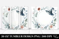 Simple Watercolor Witch Painting | 20 oz Tumbler Product Image 1