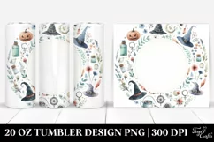 Simple Watercolor Witch Painting | 20 oz Tumbler Product Image 1