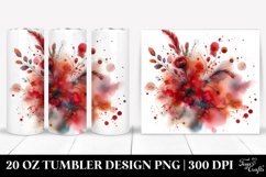 Colorful Redish Watercolor Particles | 20 Oz Tumbler Product Image 1