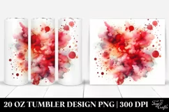 Colorful Redish Watercolor Particles | 20 Oz Tumbler Product Image 1