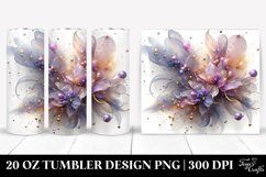 Abstract Shiny Lilac Watercolor Splash | 20 oz Tumbler Product Image 1