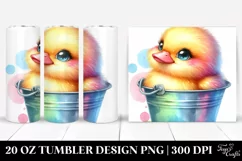 Vibrant Colorful Baby Duckling Clipart Product Image 1
