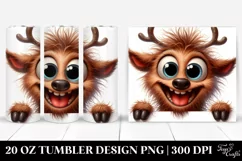 Crazy Looking Elk with Popping Eyes | 20 Oz Tumbler Product Image 1
