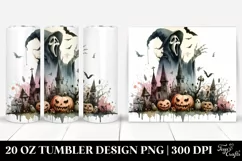 Simple Vintage Halloween Scene | 20 oz Tumbler Product Image 1