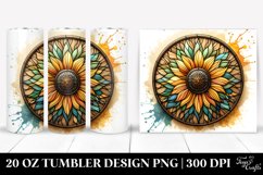 Shiny Sunflower Tumbler Design | 20 Oz Tumbler Product Image 1
