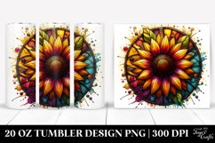 Shiny Sunflower Tumbler Design | 20 Oz Tumbler Product Image 1