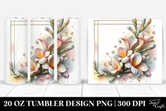 Abstract Freesia Summer 20 Oz Tumbler Product Image 1