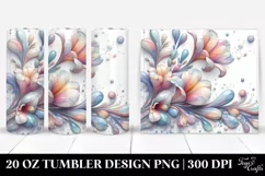 Abstract Freesia Summer 20 Oz Tumbler Product Image 1