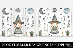 Funny Witch Cat Flower | 20 oz Tumbler Product Image 1