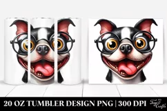 Funny Boston Terrier Popping Eyes | 20 Oz Tumbler Product Image 1