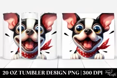 Crazy Boston Terrier Tumbler Design | 20 Oz Tumbler Product Image 1