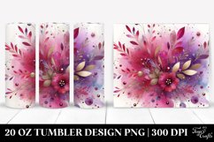 Colorful Magenta Watercolor Background | 20 Oz Tumbler Product Image 1