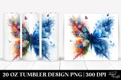 Abstract Ice Butterfly Splashes | 20 oz Tumbler Product Image 1