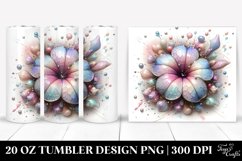 Glossy Petunia Splash | 20 oz Tumbler Product Image 1